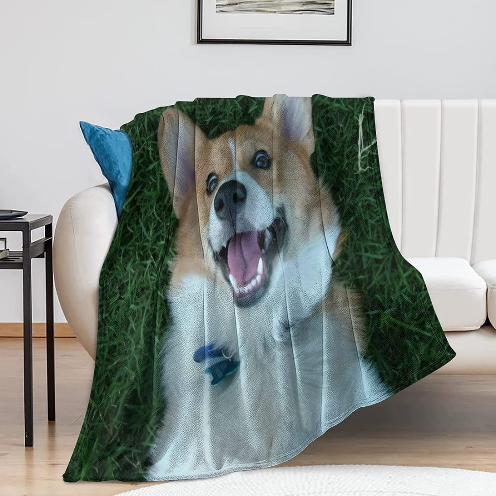 Coperta In Pile Di Flanella Morbida Con Stampa Corgi - Plaid Ultra Morbido Per Divano E Letto, Perfetta Per Viaggi E Regali - 4