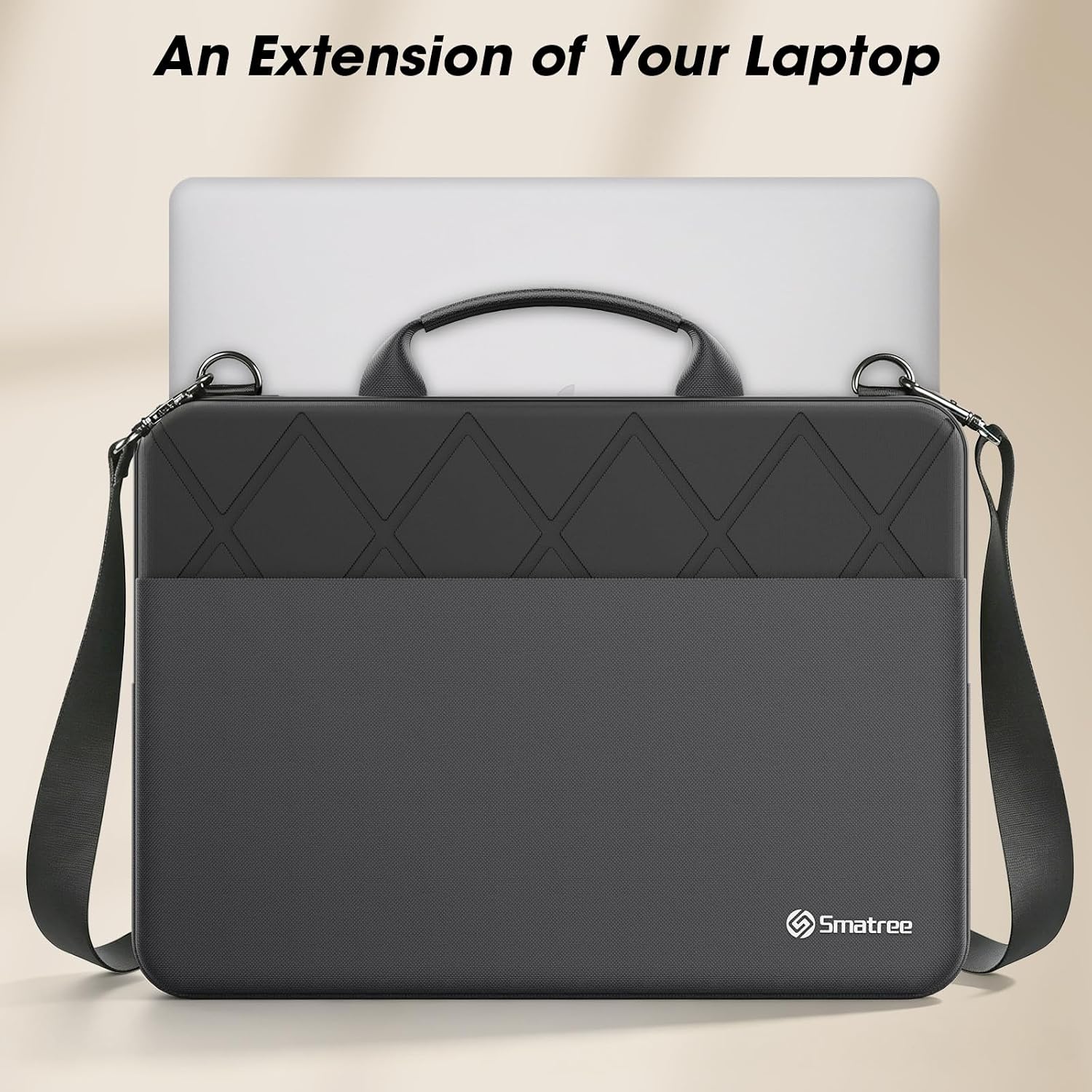 Smatree EX45 15-16 Inch Laptop Shoulder Bag Case,withHard-Shell&Soft Pocket image 3