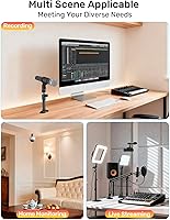 Vista 6 de Microphone Wall Mount Bracket with Swivel Mini Ball Head,Mic Wall Mount with Flange Mount,3/8'' & 1/4'' Microphone Stand Adapter,Extension Tube