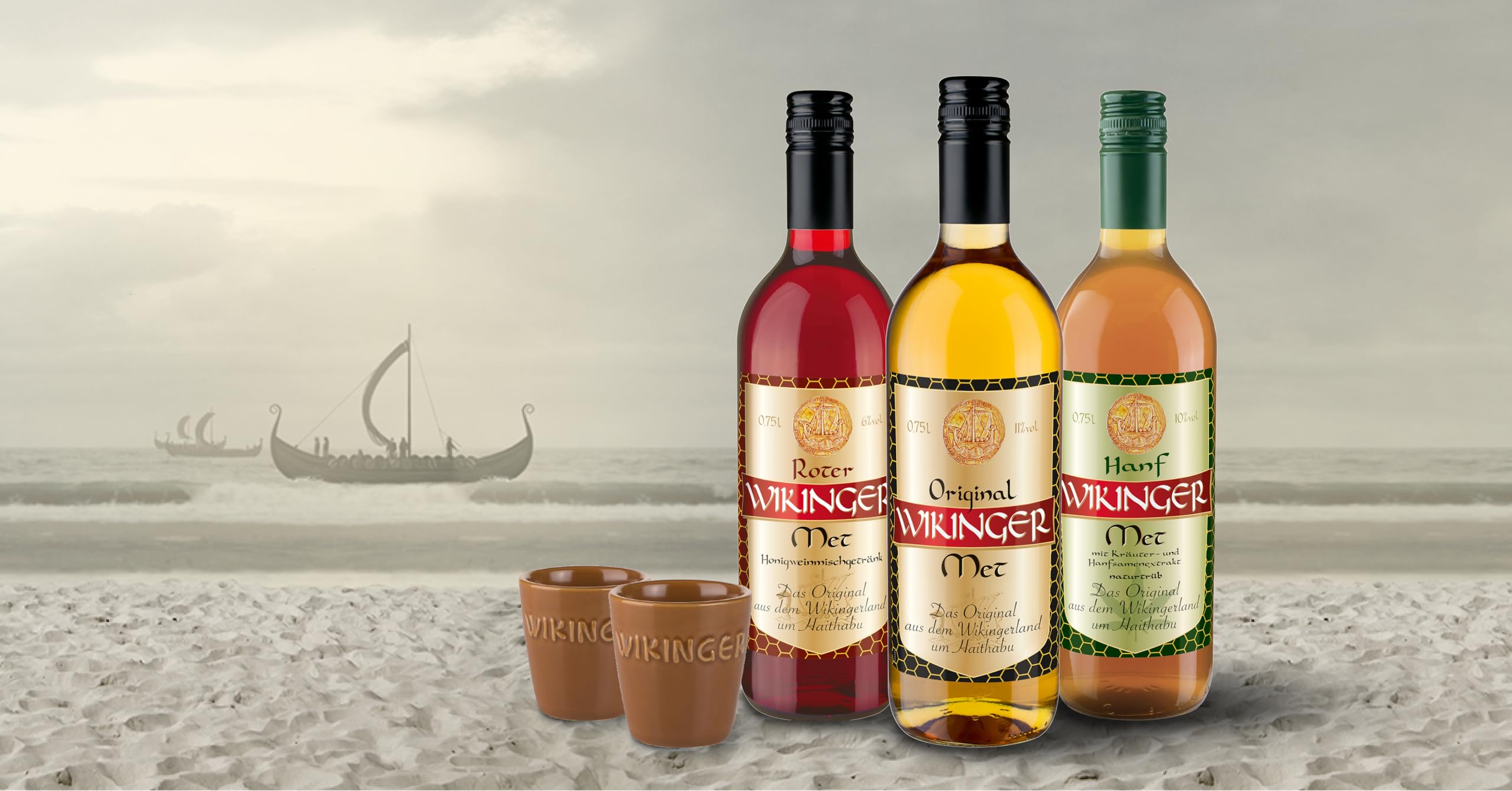 Wikinger Met Honigwein, 6 x 0,75 L, Fruchtig-Aromatisch, 11 % Vol.
