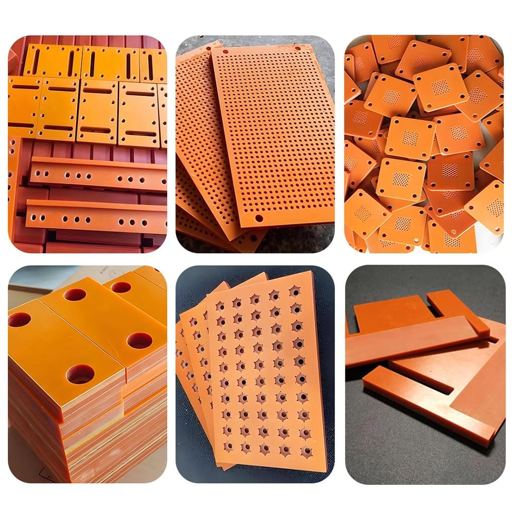 1pcs 1-20mm Thick Bakelite Plate，Orange Insulation Phenolic Resin Board, Antistatic and High Temperature Resistanc Bakelite Sheets(100x150x20mm)