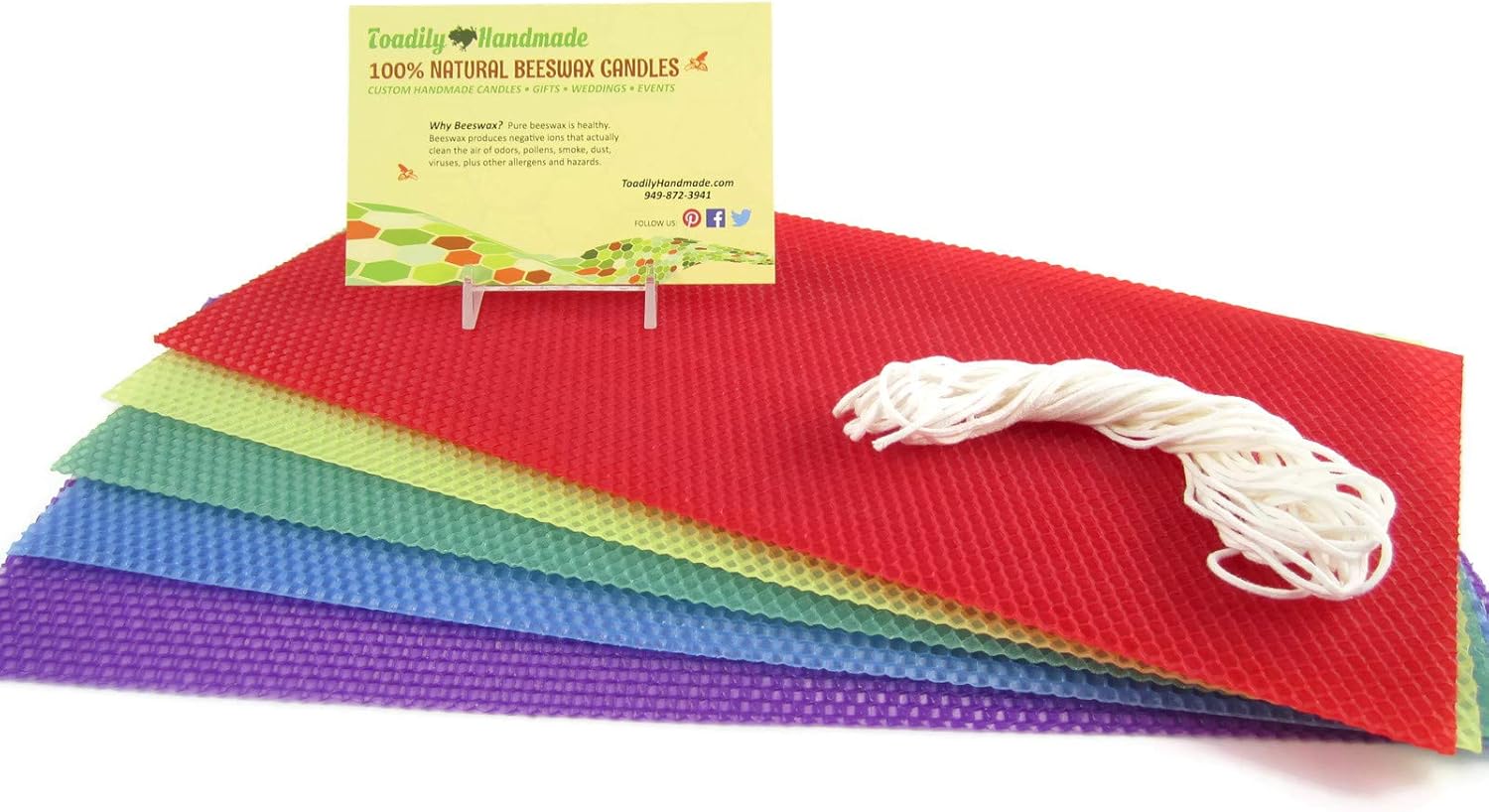 Make Your Own Beeswax Candle Starter Kit Includes 5 Full Size 100 Beeswax