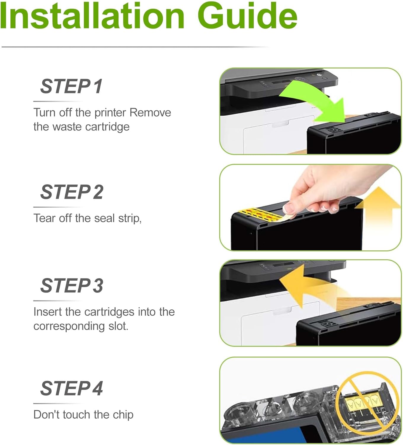 920XL High Yield Ink Cartridges Replacement for HP 920 XL 920 Ink Cartridges for Office Jet 6000 6500 6500A 7000 7500 7500A Printer (4 Pack B/C/M/Y)