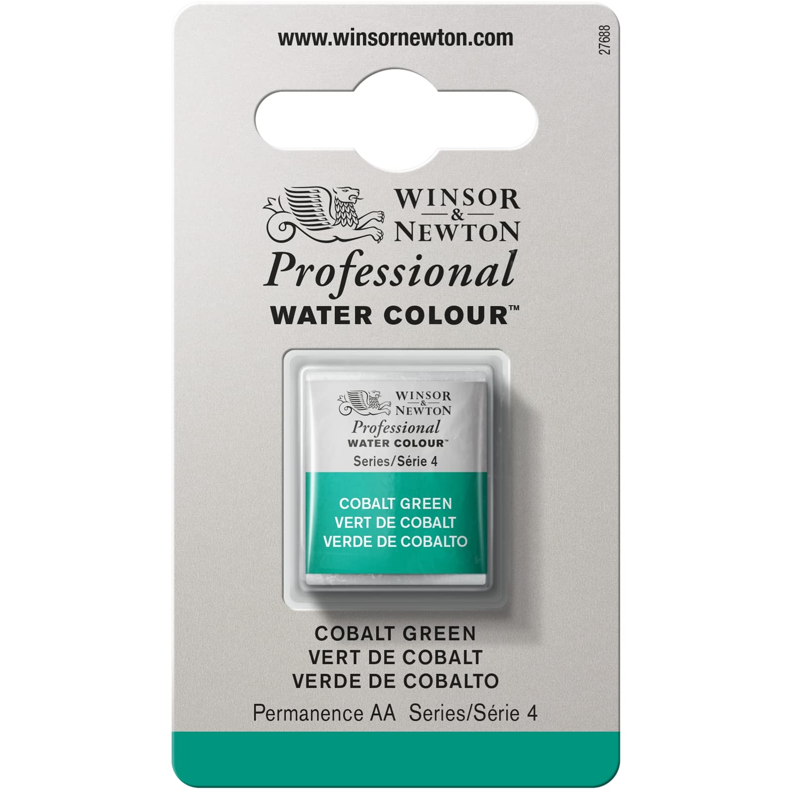 Winsor & Newton Professional Watercolour Paint, Artist Quality, Finest Pigments, Cobalt Green, Half Pan — image 1