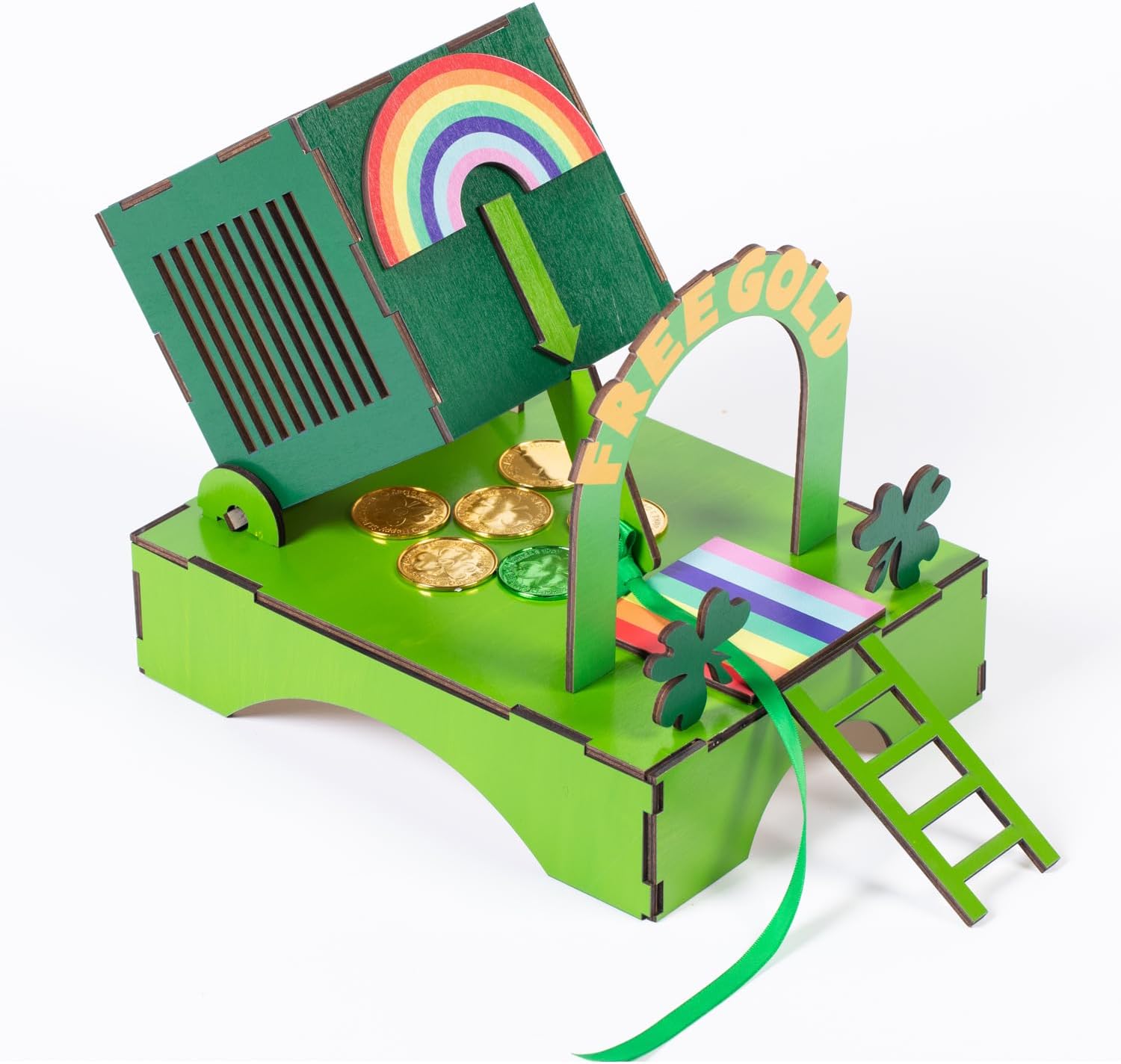 BVXVCB St. Patrick's Day Decorations Leprechaun Trap Kit -St Patrick's Day DIY Toys -Leprechaun Trap Decorations(Green)