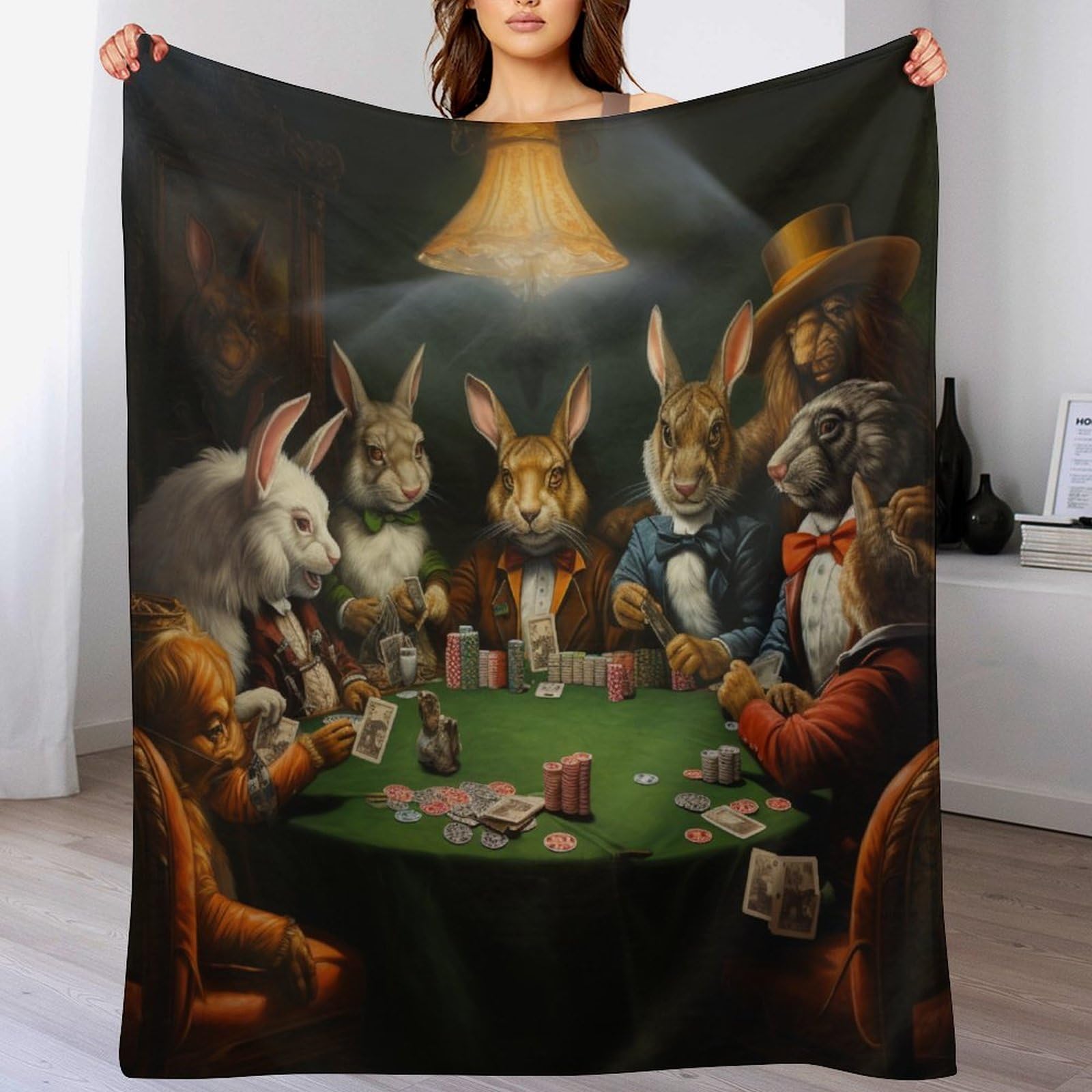 Couverture polaire lapin ultra douce en flanelle de qualité supérieure