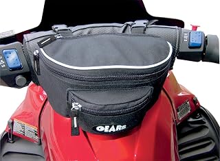 GEARS Small Handlebar Bag for Snowmobile & ATV | Snowmobile Handle-bar Pouch | ATV Handlebar Storage | Basically a Fanny Pack for Your Sled or Quad | Mini Size Essentials Sac | Universal Fit (Black)