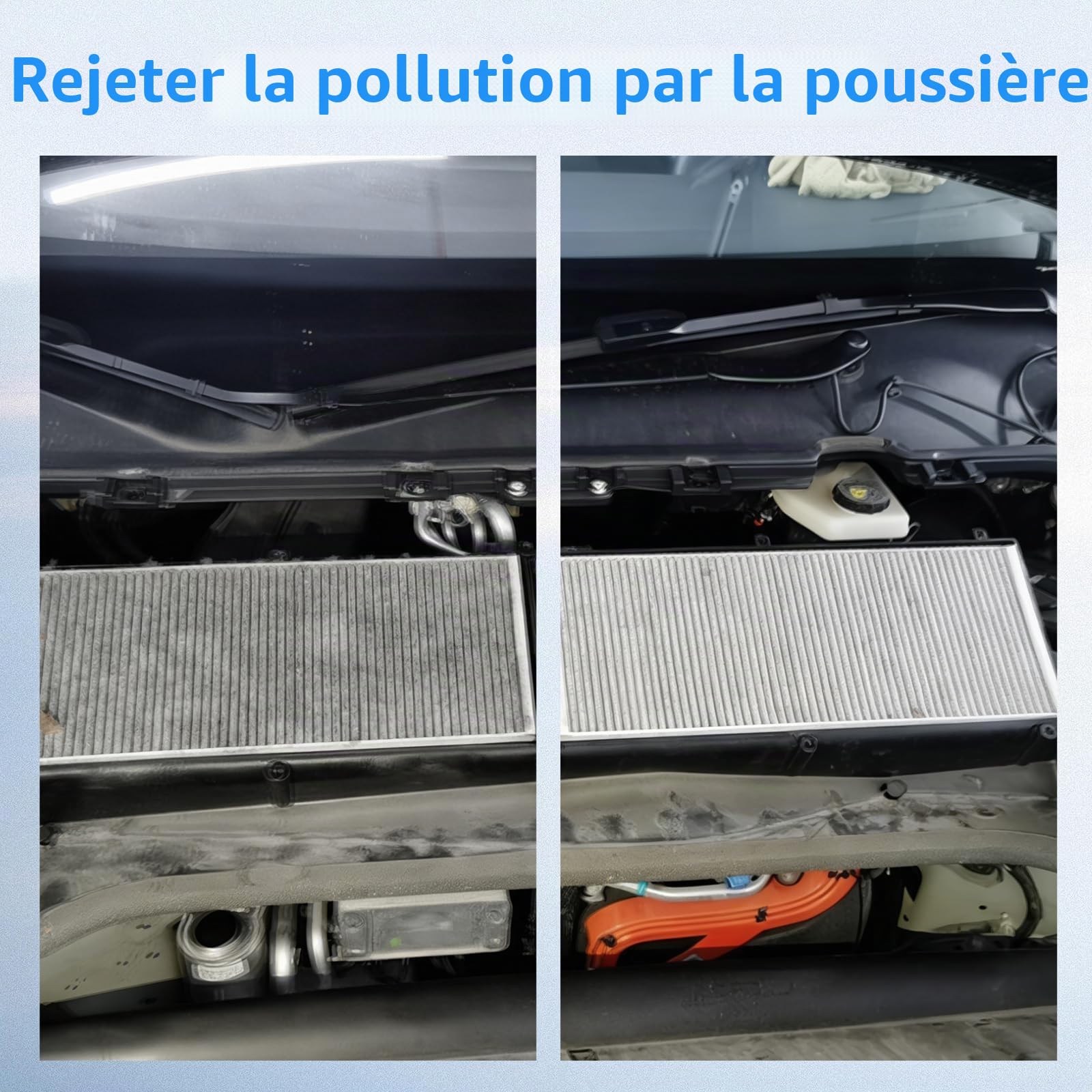 4PC Filtres d'Habitacle HEPA，Charbon Actif compatible avec Tesla Model Y