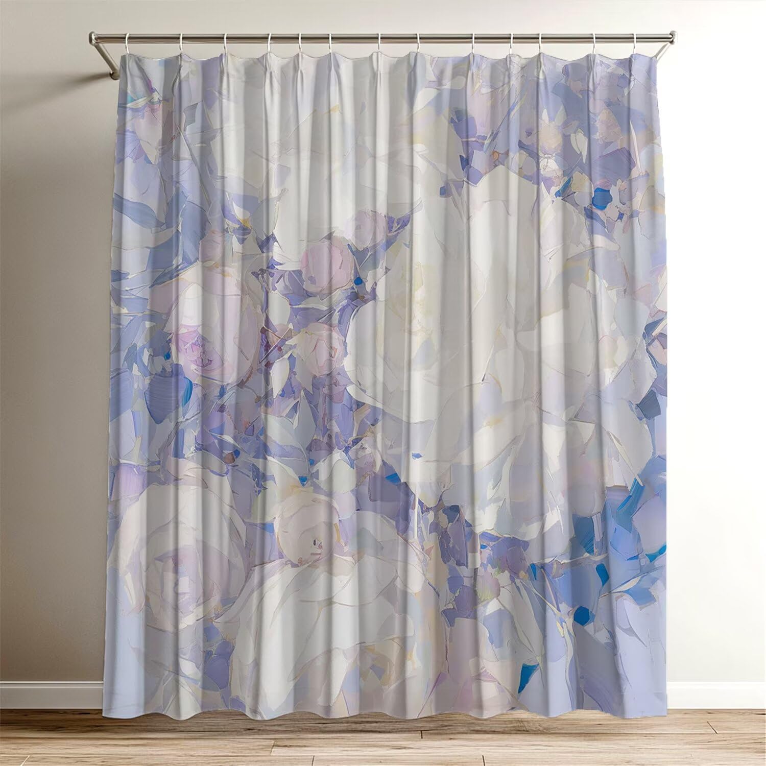 Rideau de douche 100x120 cm lavable en polyester imprimé pivoine 3D