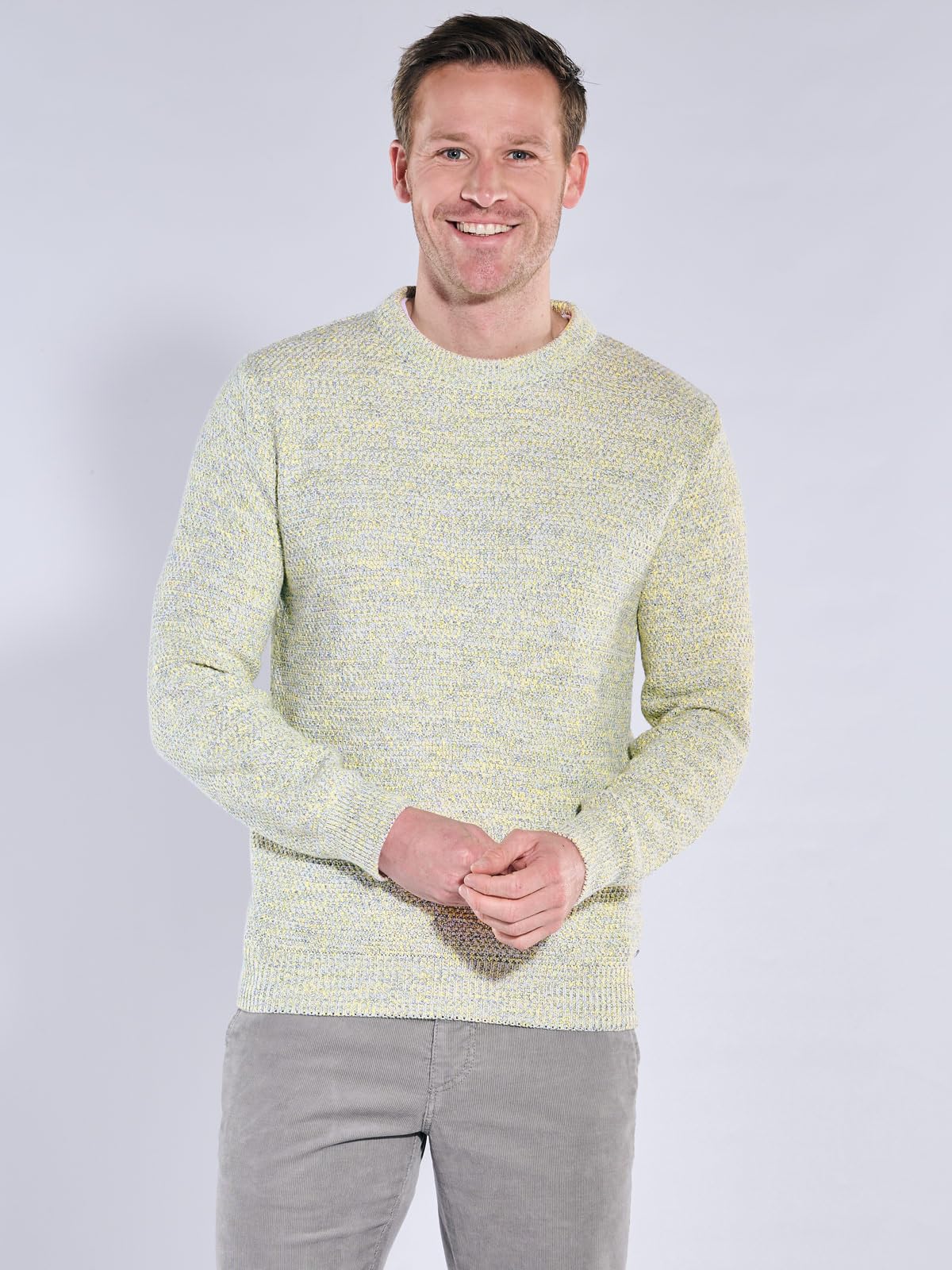 engbers Herren Pullover Rundhals, Gelb