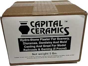 Hydrostone Plaster for Scenery, Dioramas, Dentistry and Mold Casting and Great for Model Railroads & Gaming 5 Pound