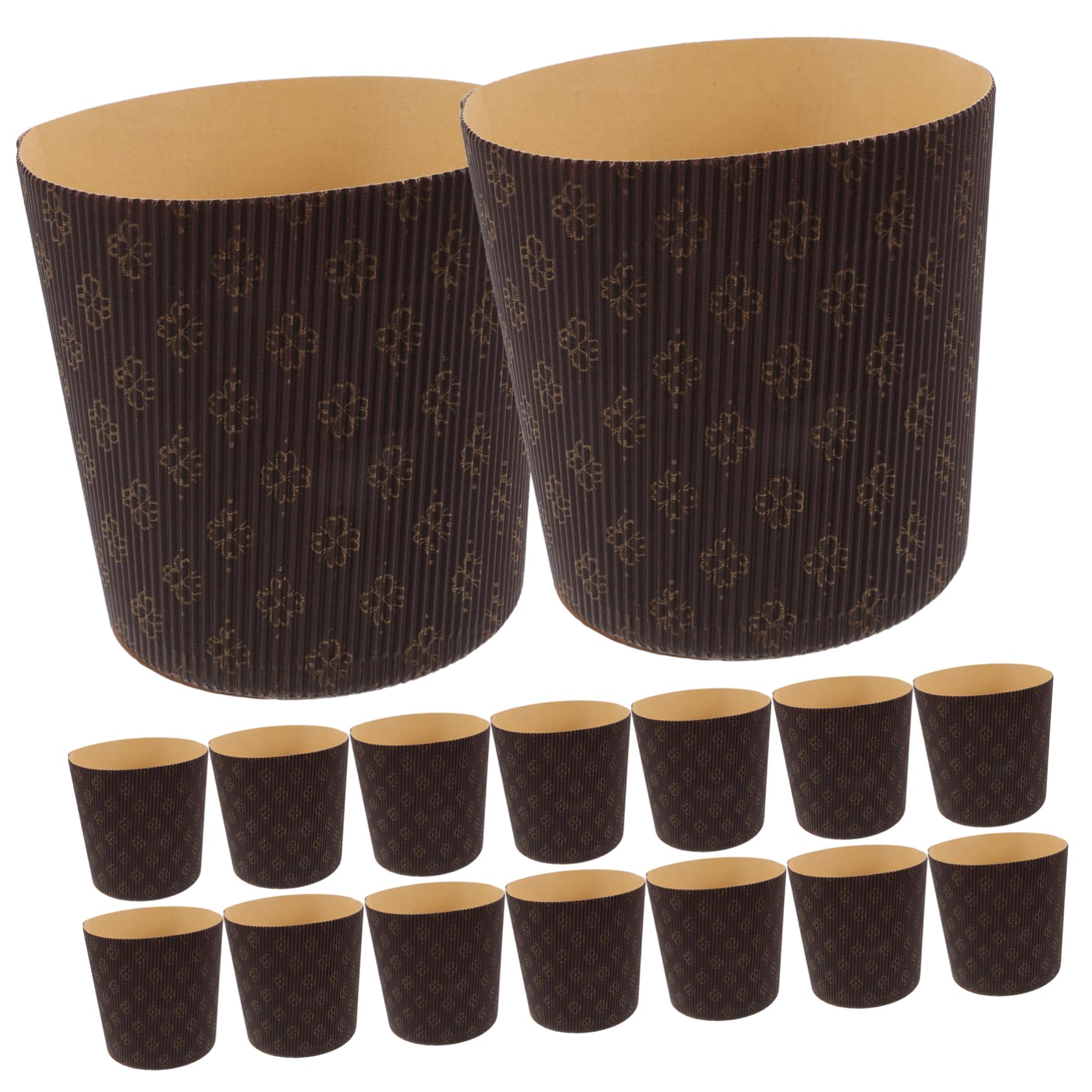 Caissettes Panettone en Papier Marron 25 Pcs pour Pâtisserie