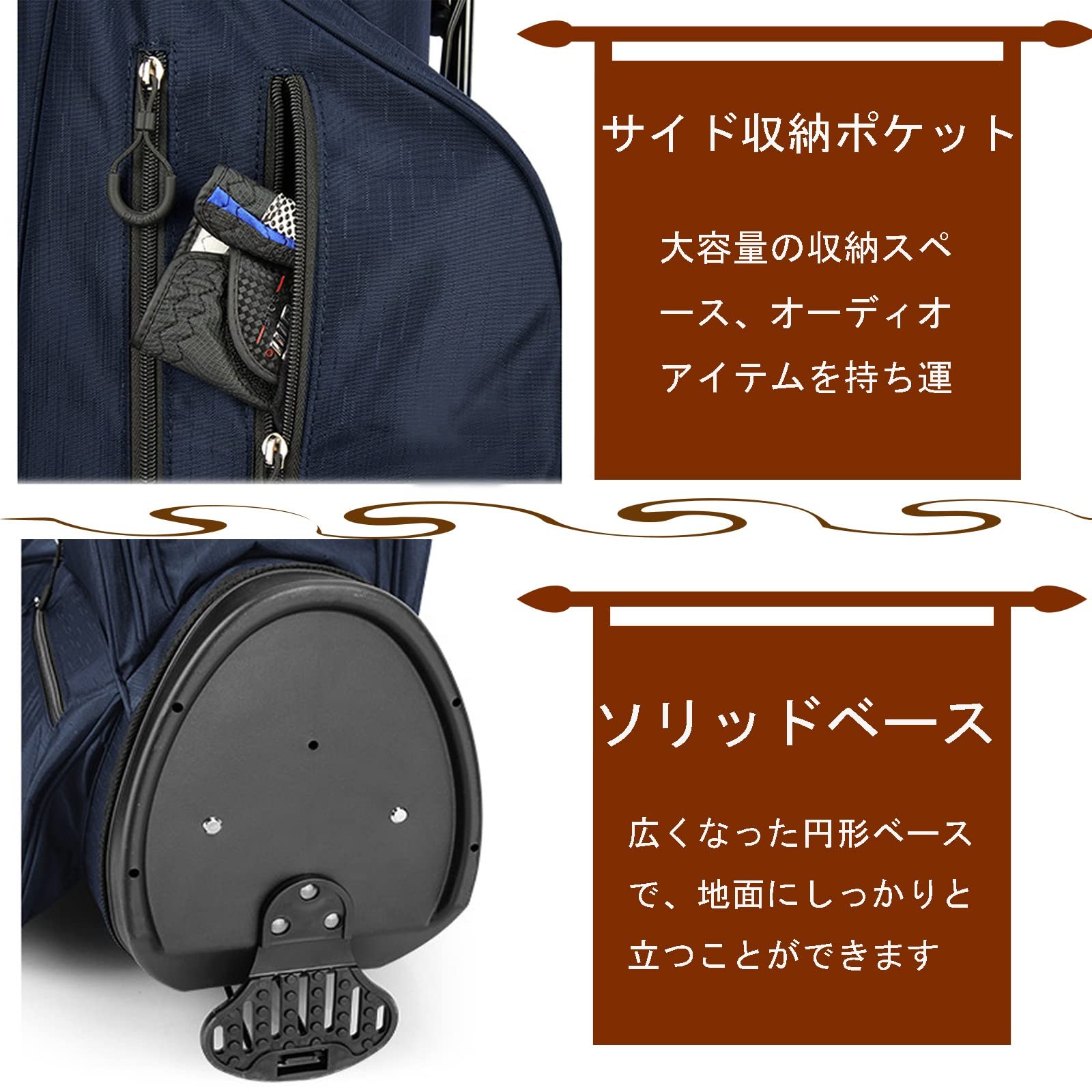 クラブケース付き！ゴルフキャディバッグ Amazon | キャディーバッグ 2023年モデル スタンド ゴルフ