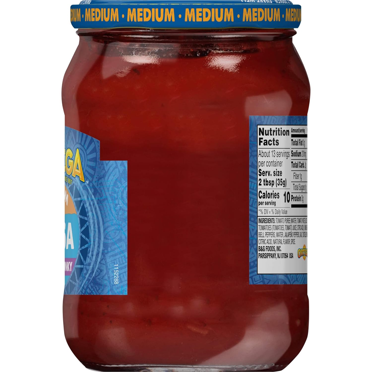 Ortega Thick & Chunky Medium Salsa, 16 Ounce (Pack of 12)