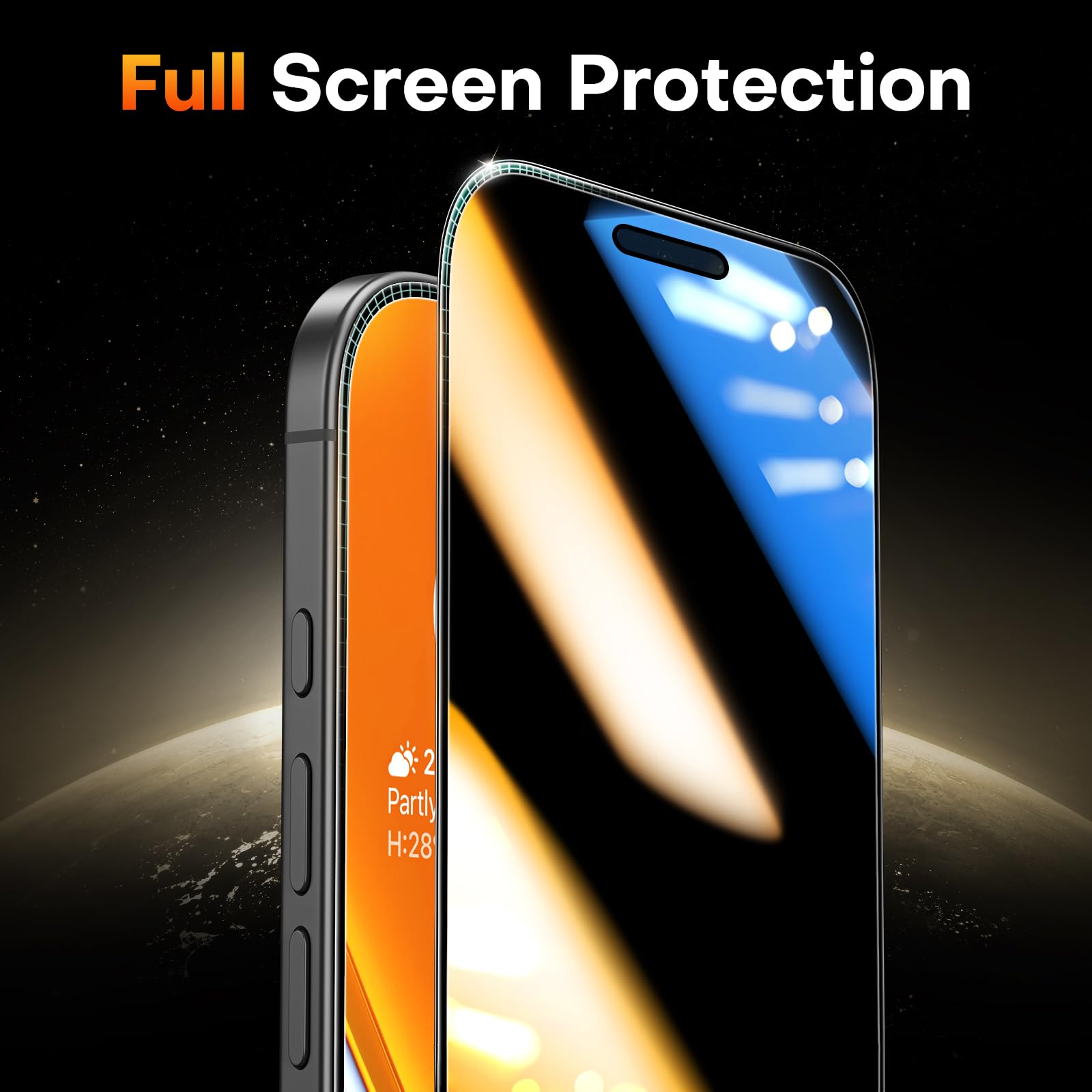 TOCOL Privacy Pellicola Vetro Temperato per iPhone iPhone Air, 25° Reali Anti-Spy, Rimozione Automatica Della Polvere, Copertura Completa, Senza Bolle, Durezza 9H, 2 Pezzi