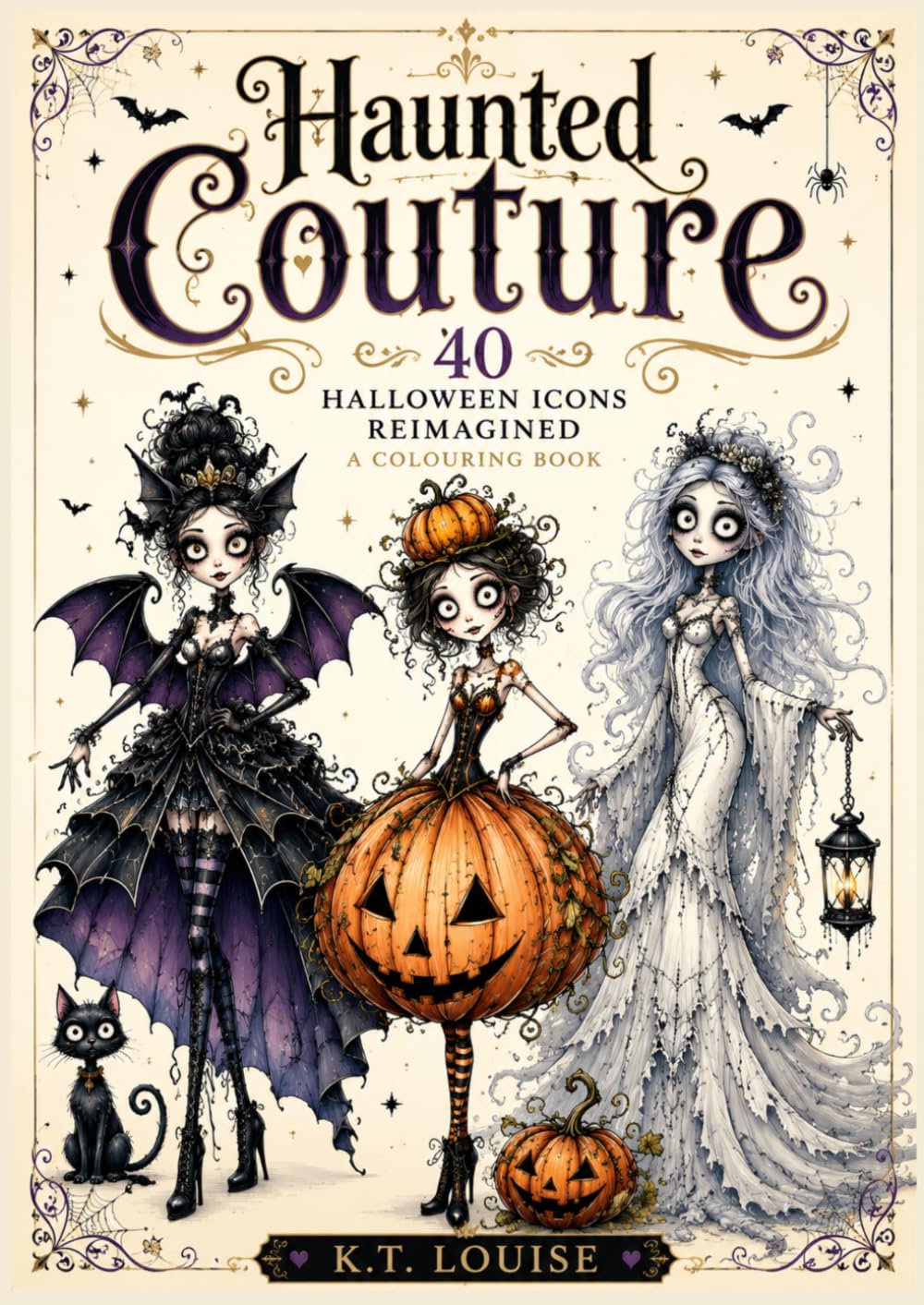 Haunted Couture: Spooky Fashion Dolls & Gothic Glamour Colouring Book