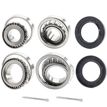 2 Set Fits for 1-1/4 3/4 Axles Trailer Wheel Hub LM11949 Bearings Kit, LM11949/10 LM67048/10, 03813TC Seal OD 59.15mm, Cotter Pin.