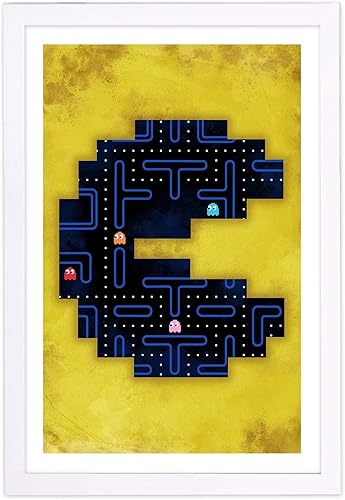 Entretenimiento y pasatiempos enmarcados para pared impresiones artísticas 'Classic Arcade Game'
