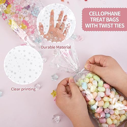 Miniatura 10 de LEOSINDA 100 bolsas de celofán planas transparentes de 4 x 6 pulgadas, bolsas de celofán, bolsas de celofán, bolsas de galletas, bolsas de golosinas