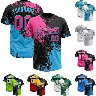 Custom Softball Jersey Brush Pattern