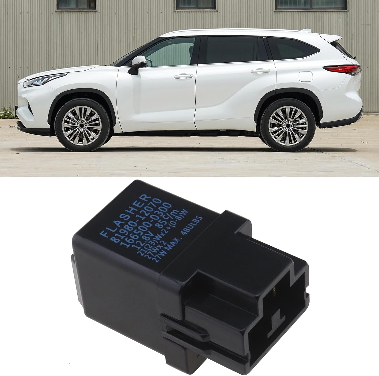 ECSiNG Auto Flasher Relay Car Turn Signal Electronic Relay 3 Pin Flasher Relay for Lamps LED Indicator 81980-12070 Compatible with Toyota Compatible with Lexus ES300