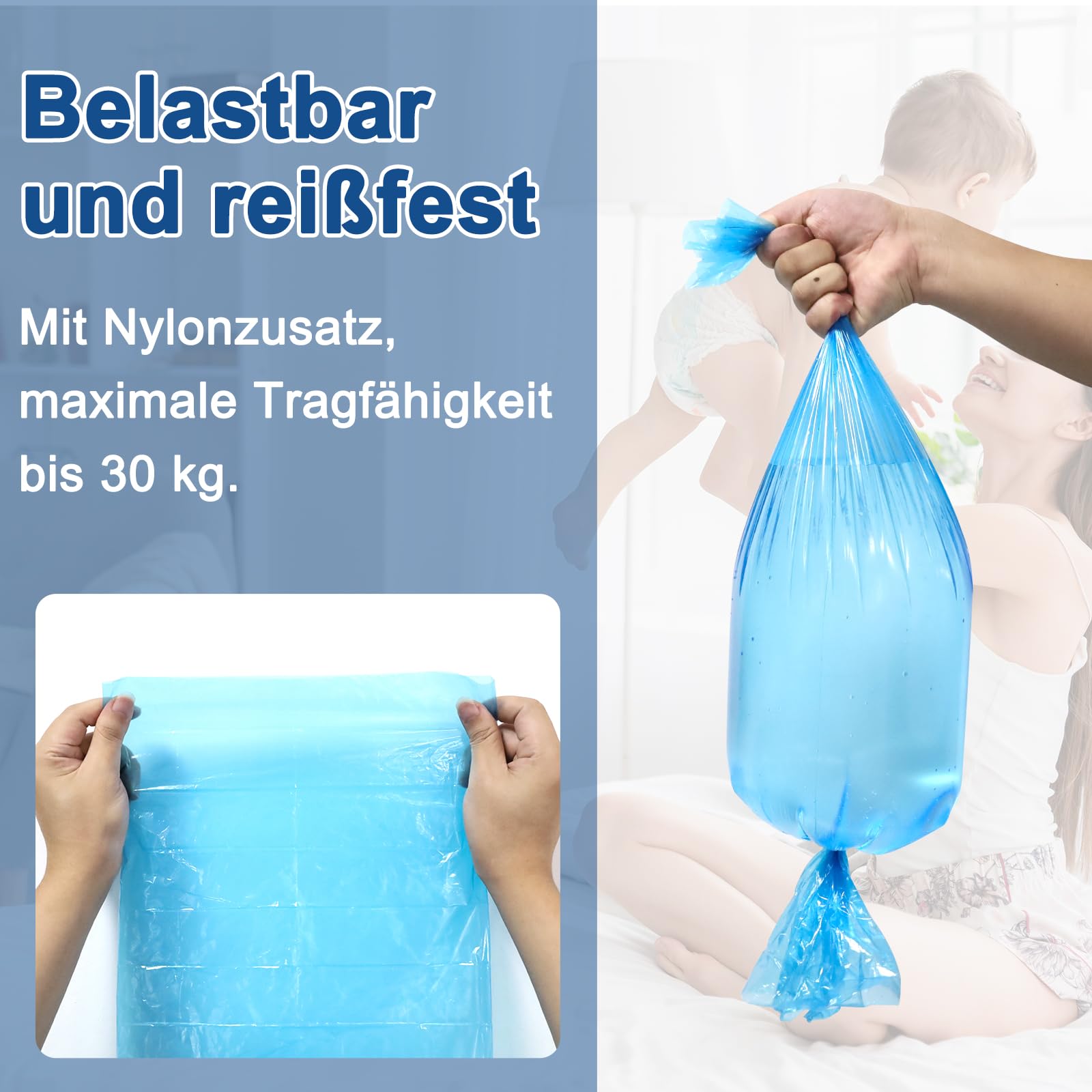 TopEsct Sacchetti Mangiapannolini 4,5M x 10 Pezzi Ricarica Mangiapannolini, Compatibile con Angelcare Foppapedretti LitterLocker con Twist & Click, Tecnologia Antiodore EVOH (Confezione da 10)