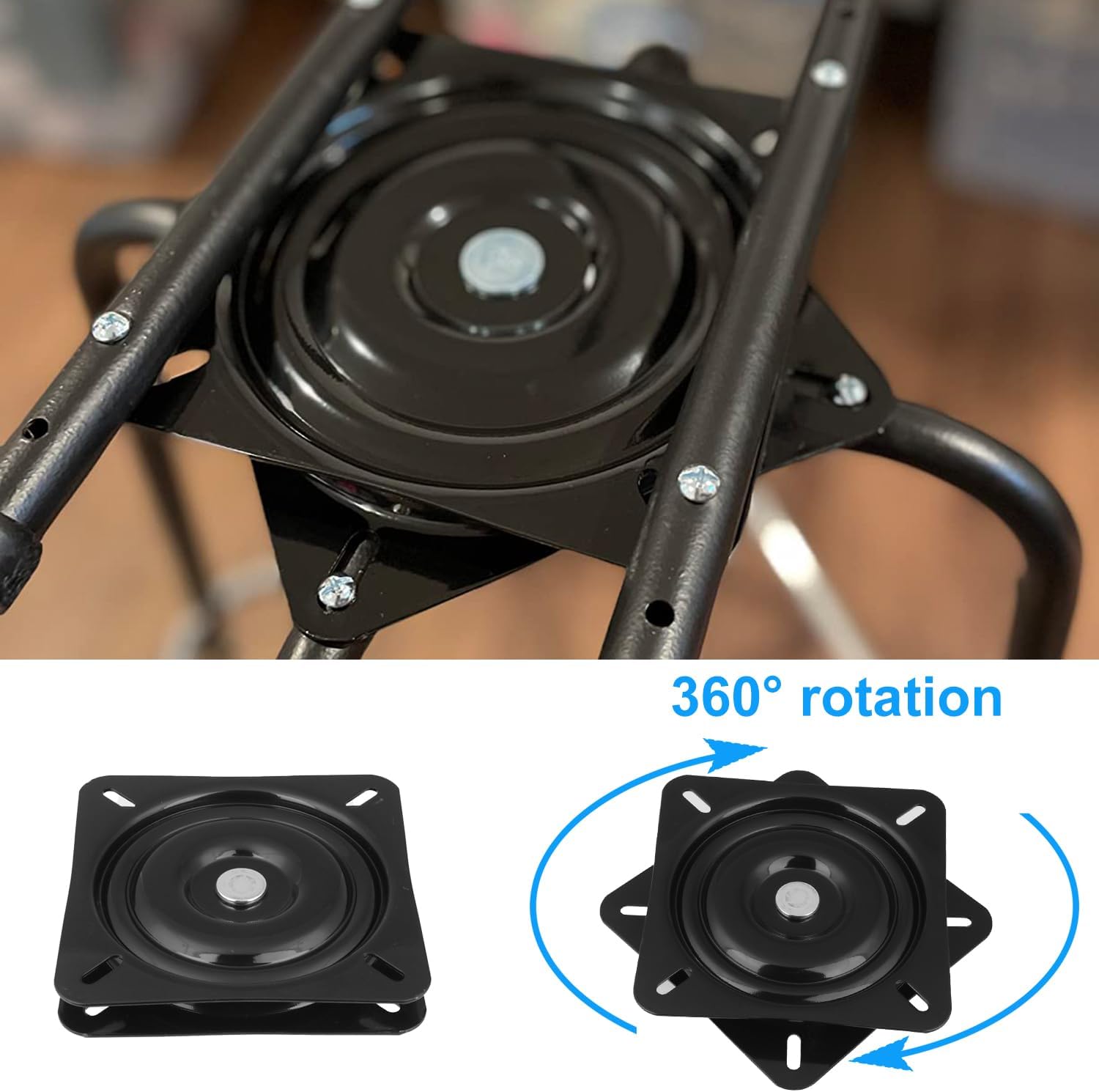 6 PCS 6.25 Inch Seat Swivel, Swivel Plate Bar Stool, Swivel Plate for Recliner Chair or Furniture