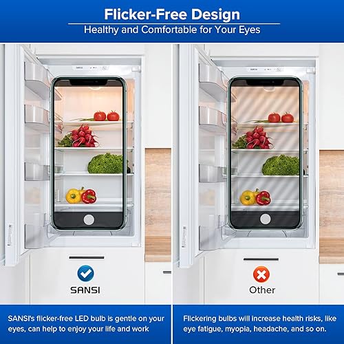 Miniatura 5 de SANSI Bombilla LED para refrigerador equivalente a 45 W, bombilla para electrodomésticos de 4 W, 450 lúmenes, 5000 K, bombilla de luz diurna para