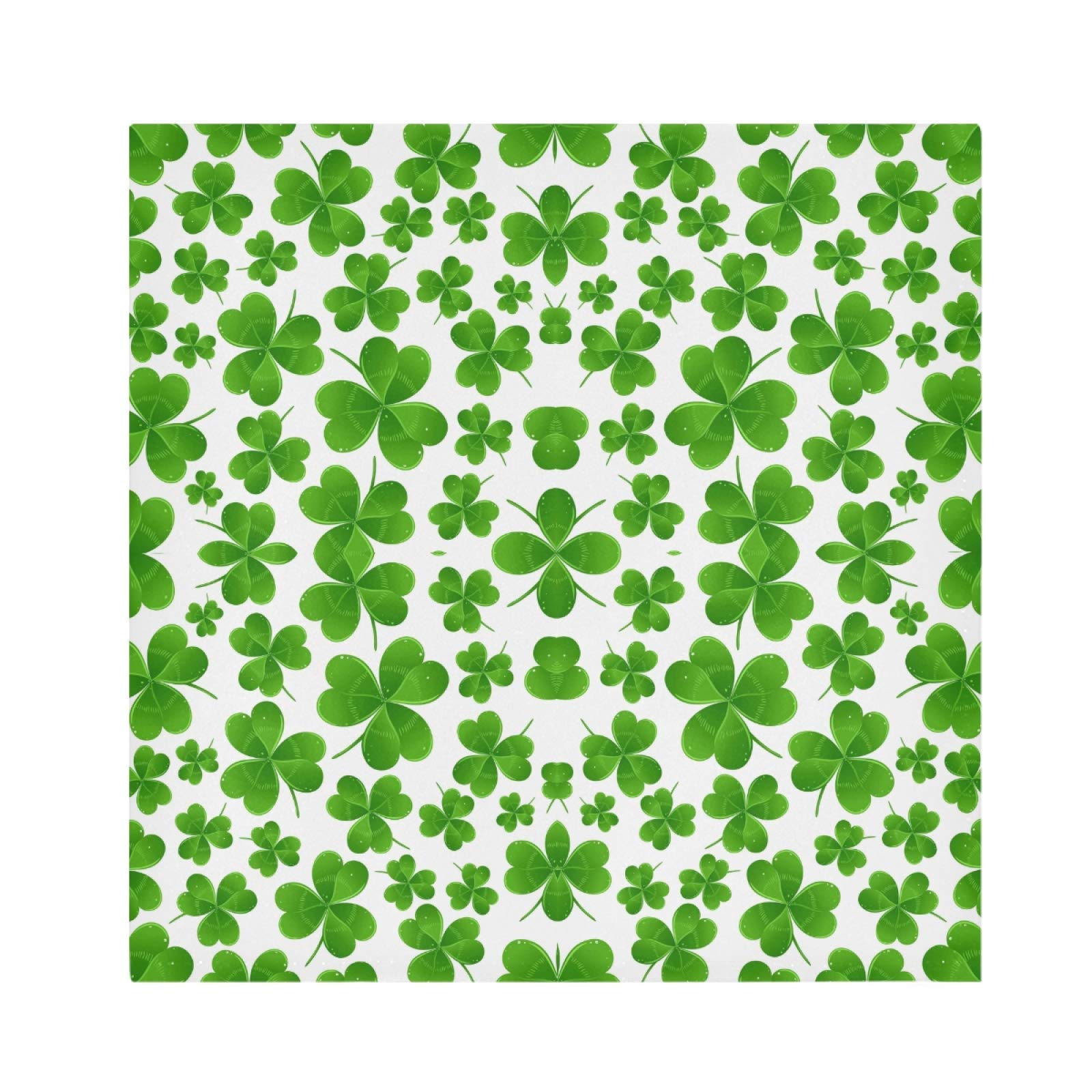 ALAZA St Patrick's Day Shamrocks Lucky Clover Leaves Cloth Napkins Dinner Napkins Set of 4,Reusable Table Napkins Washable Polyester Fabric for Cocktail Party Holiday Wedding Home Decorative