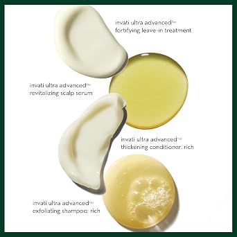 Aveda Invati Ultra Advanced Light & Rich 4-Step System | Exfoliating Shampoo, Thickening Conditioner, Revitalizing Scalp Serum, Fortifying Leave-In Treatment | Reduces Hair Loss by 77%*