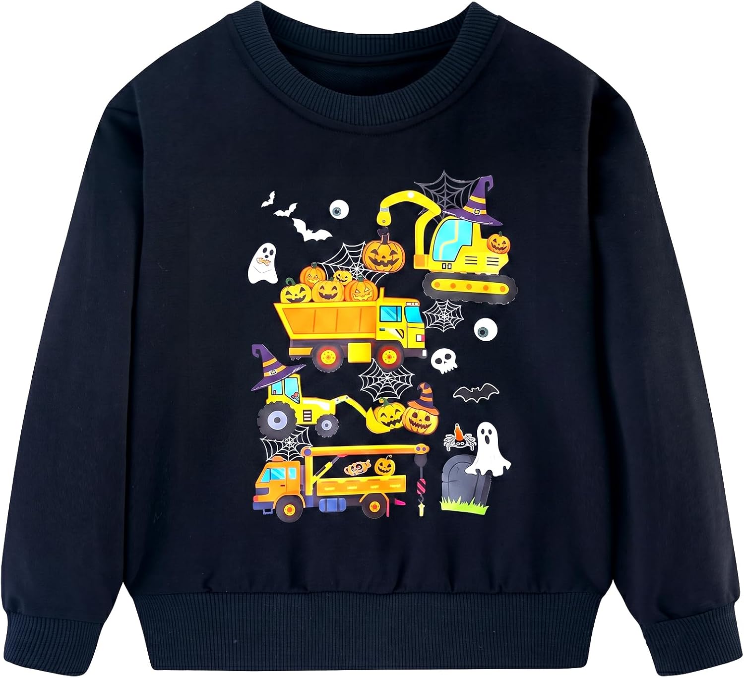 Funnycokid Toddler Boys Sweatshirt Kids Long Sleeve Tops Crewneck Pullover
