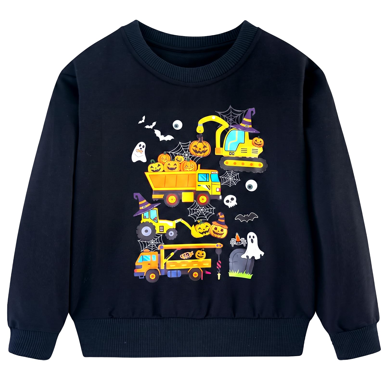 Funnycokid Boys Sweatshirts Toddler Long Sleeve Pullover Crewneck Tops 2-6Y