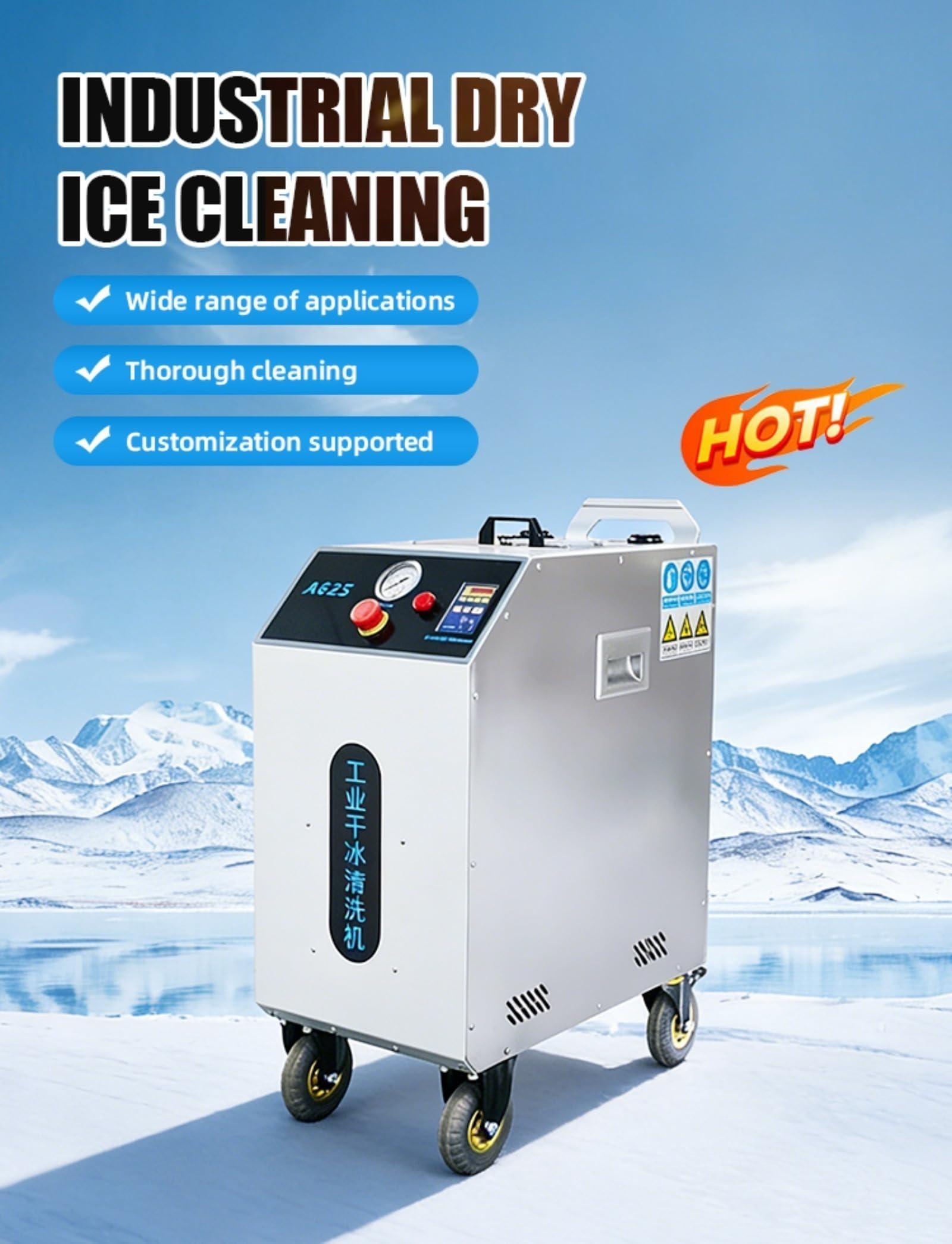 Macchina industriale di pulizia del ghiaccio secco di pulizia non abrasiva Progetti di pulizia di ghiaccio secco MachineSurface Preparazione e attrezzature di pulizia