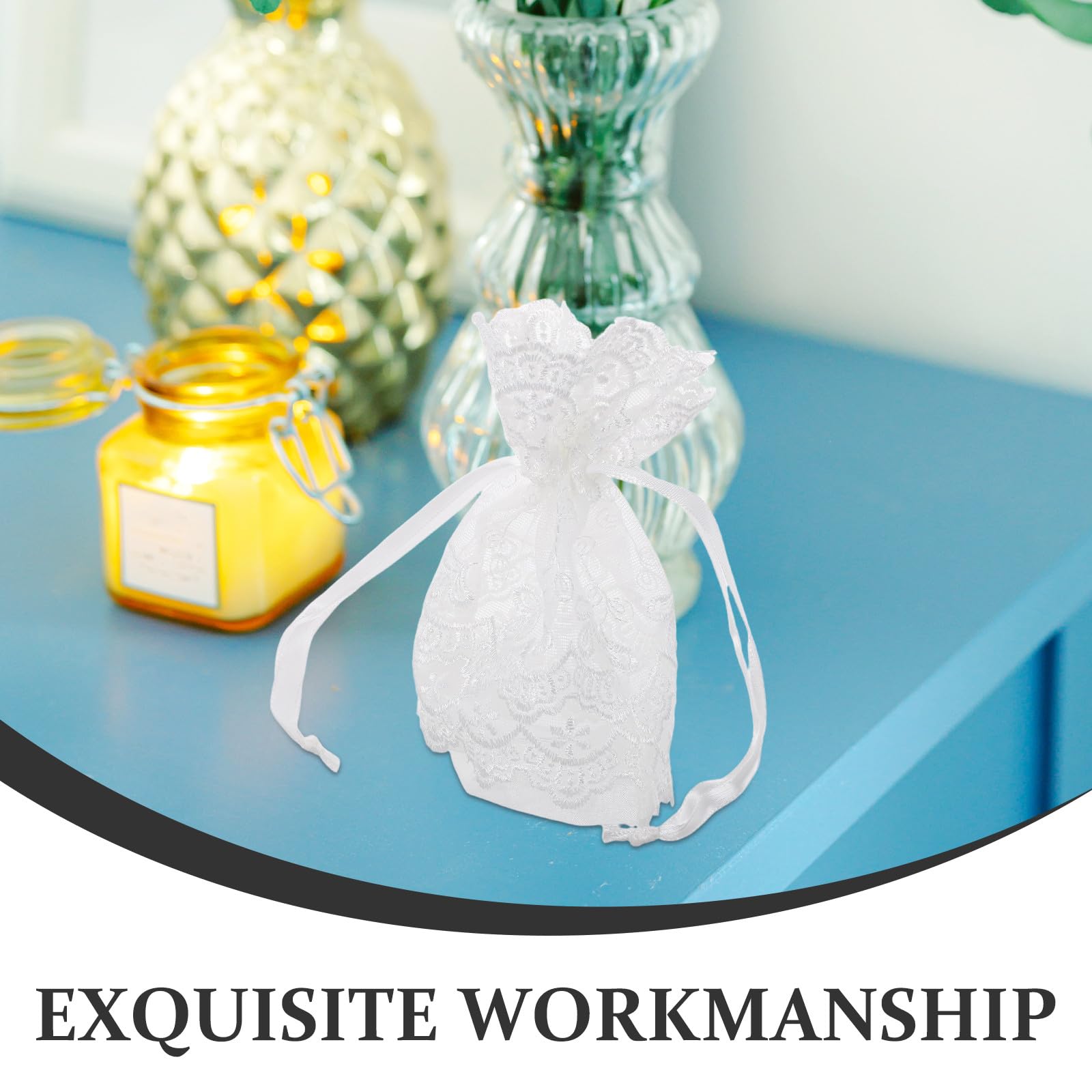 Kichvoe 25 Stück Weihnachts-Organza-Geschenkbeutel: Netz-Kordelzug für Weihnachts-, Hochzeits- und Partygeschenke, Schmuck, Süßigkeiten, Leckereien – Hochzeitsgeschenke