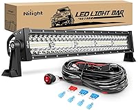 Nilight 22 Inch 480W Triple Row LED Light Bar Flood Spot Combo IP67 Waterproof Off-Road Wiring Harness for Trucks Jeeps ATV UTV Boats 2-Year Warranty