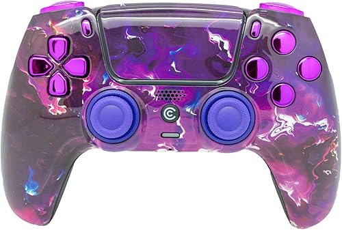 Miniatura 36 de Custom Wireless Controller Compatible with PS5 - Multiple Designs Available (Abstract Fusion) Abstracto Fusión,Galaxia Inferno,Jokester,Camuflaje