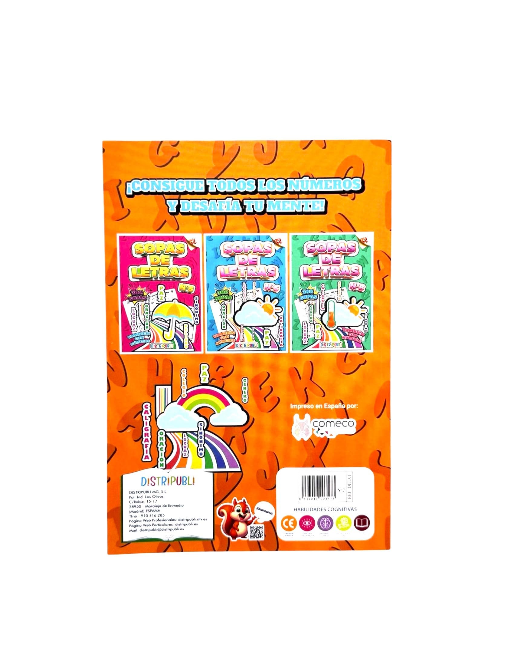 Pack De 3 Libros De Sopas De Letras En Español – 906 Pasatiempos Con Letra Grande, Ideal Para Adultos Y Mayores