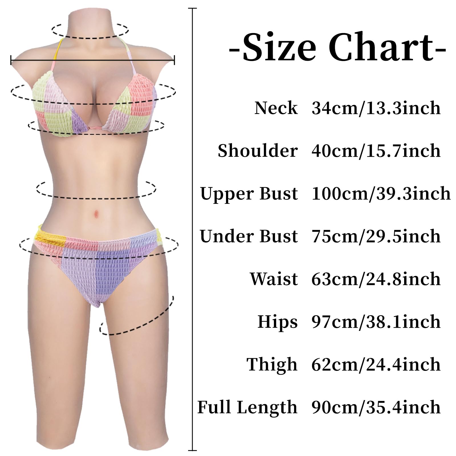 SVBEEFAR Silicone Bodysuit Crossdressers Silicone Knee Length Bodysuit for Transgender Dragqueen Cosplay
