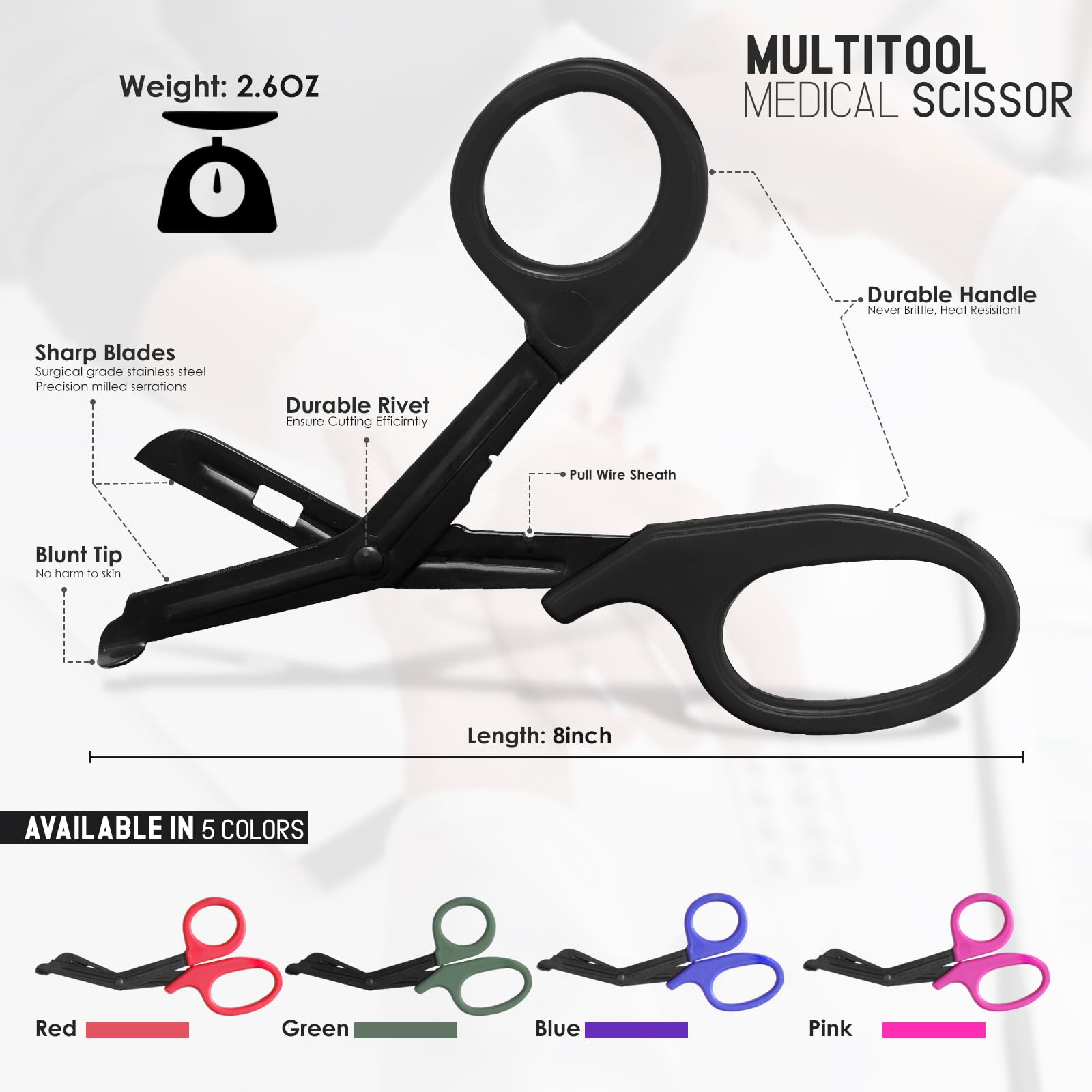 Medical Scissors - Trauma Shears for Nurses & EMTs -4 Medical Scissors - Trauma Shears for Nurses & EMTs -4