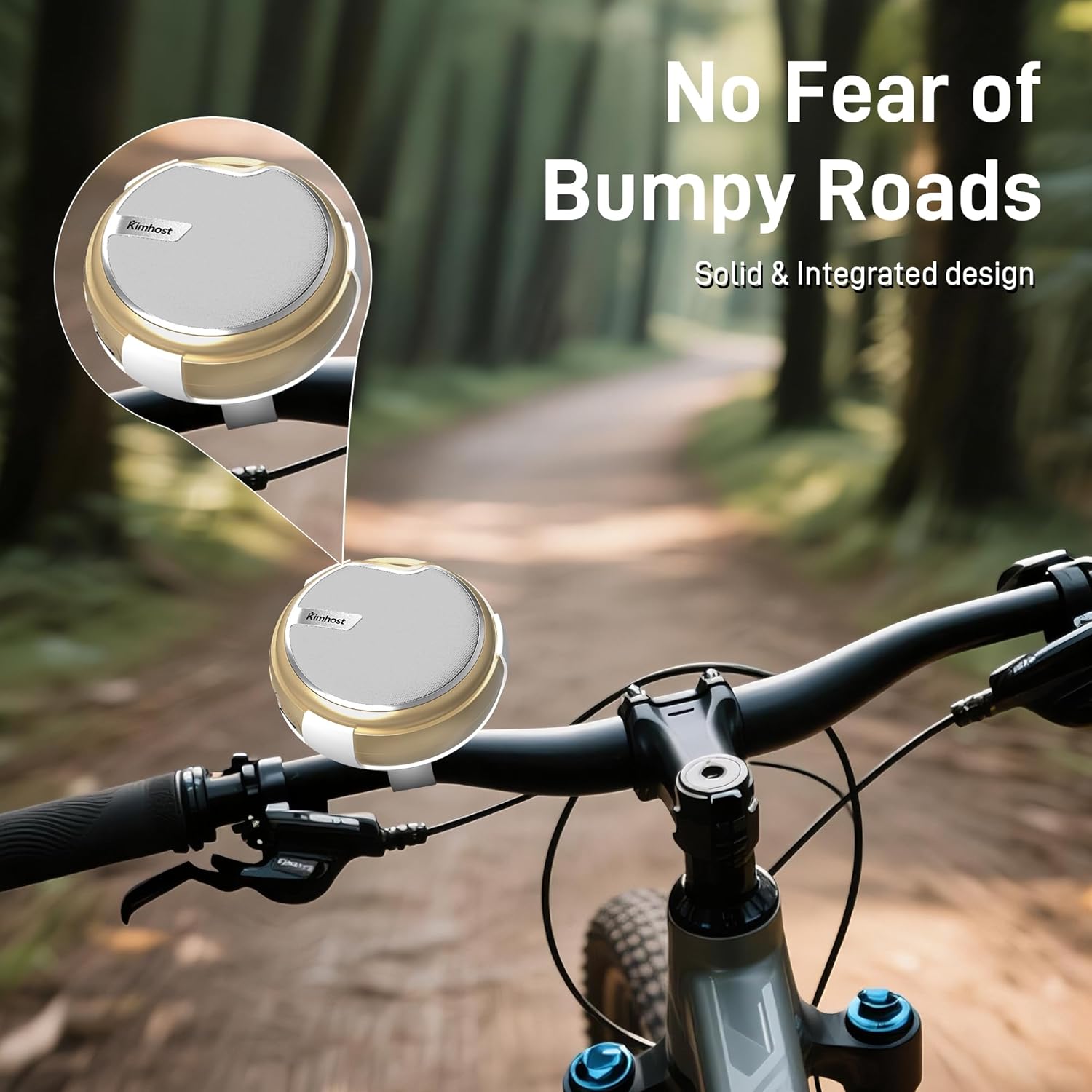 Portable Bluetooth Speaker for Bike, IP54 Waterproof Bike Speaker with Pro Handlebar Mount,Bike Accessories Wireless Bicycle Speaker with Loud Sound for Motorcycle,Scooter, Ideal Gift(Gold) - Image 3