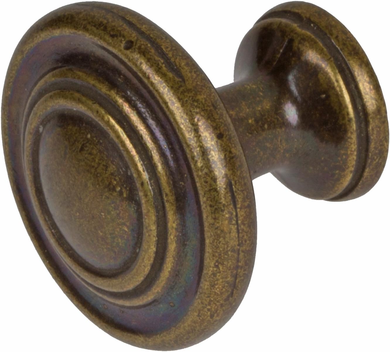 GlideRite Hardware 5415-AB-50 Classic Round Ring Cabinet Knobs, 50 Pack, 1.25", Antique Brass