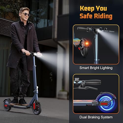 Miniatura 36 de Caroma Scooter eléctrico para adultos, potente motor de 350 W/500 W/750 W, velocidad máxima de 20/25 millas por hora y rango de 18/25/30 millas