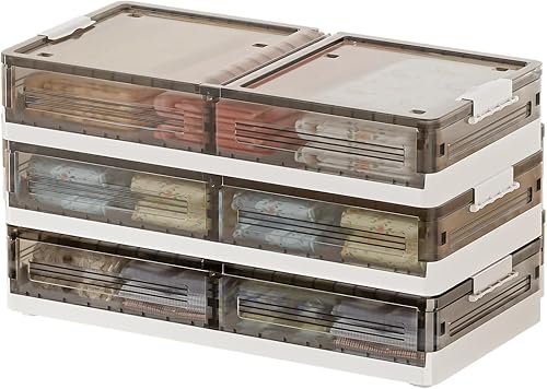 Miniatura 9 de Contenedores de almacenamiento debajo de la cama, paquete de 3, contenedores de plástico apilables debajo de la cama, contenedores de almacenamiento