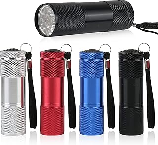Small LED Torch: 4 Pack Portable Mini LED Torches, Mini Torches LED Super Bright with 9 LEDs, Colorful Pocket Torch Flashlight for Kids, Torches for Kids Adult Camping Hiking Outdoor Party Gifts