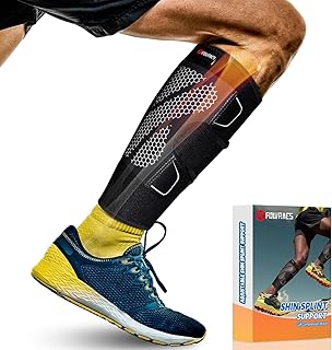 4-Way Adjustable Compression Calf Brace for Men & Women - Sports Leg Support Sleeve Relieves Varicose Veins, Swelling, Shin Splint Pain & Muscle Strain Recovery for Running, Hiking, Fitness(Large)