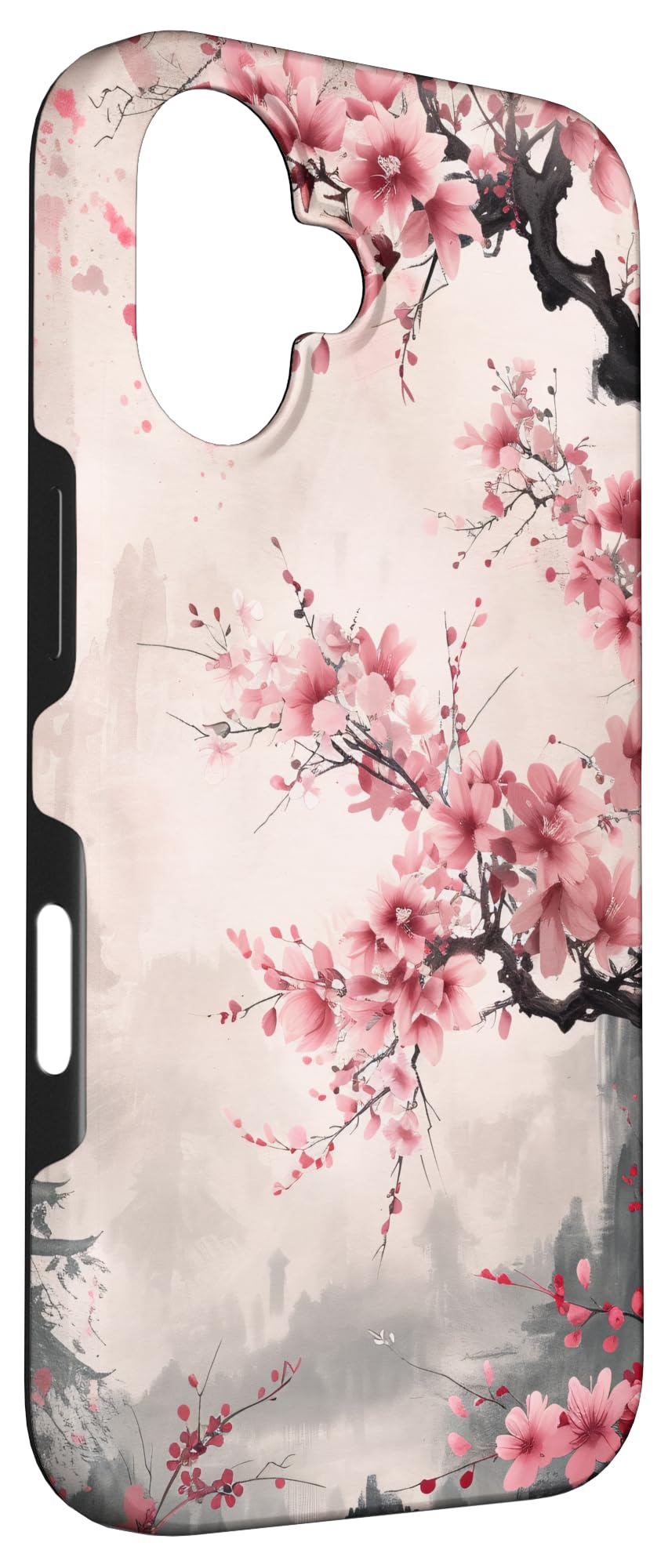 Vintage Japanese Cherry Blossom Elegance Case for iPhone 16 - Image 3
