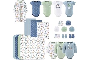 The Peanutshell Dinosaur 23-Piece Layette Gift Set for Newborns: Perfect Fit from...