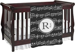 Musical Notes Baby Blanket (Single Sided) (Personalized)