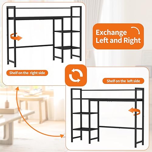 Miniatura 8 de Snughome Estante de Escritorio, Gabinete de Escritorio de 38.6" para Monitor de Computadora, Estante Organizador de Escritorio, Estante de Negro