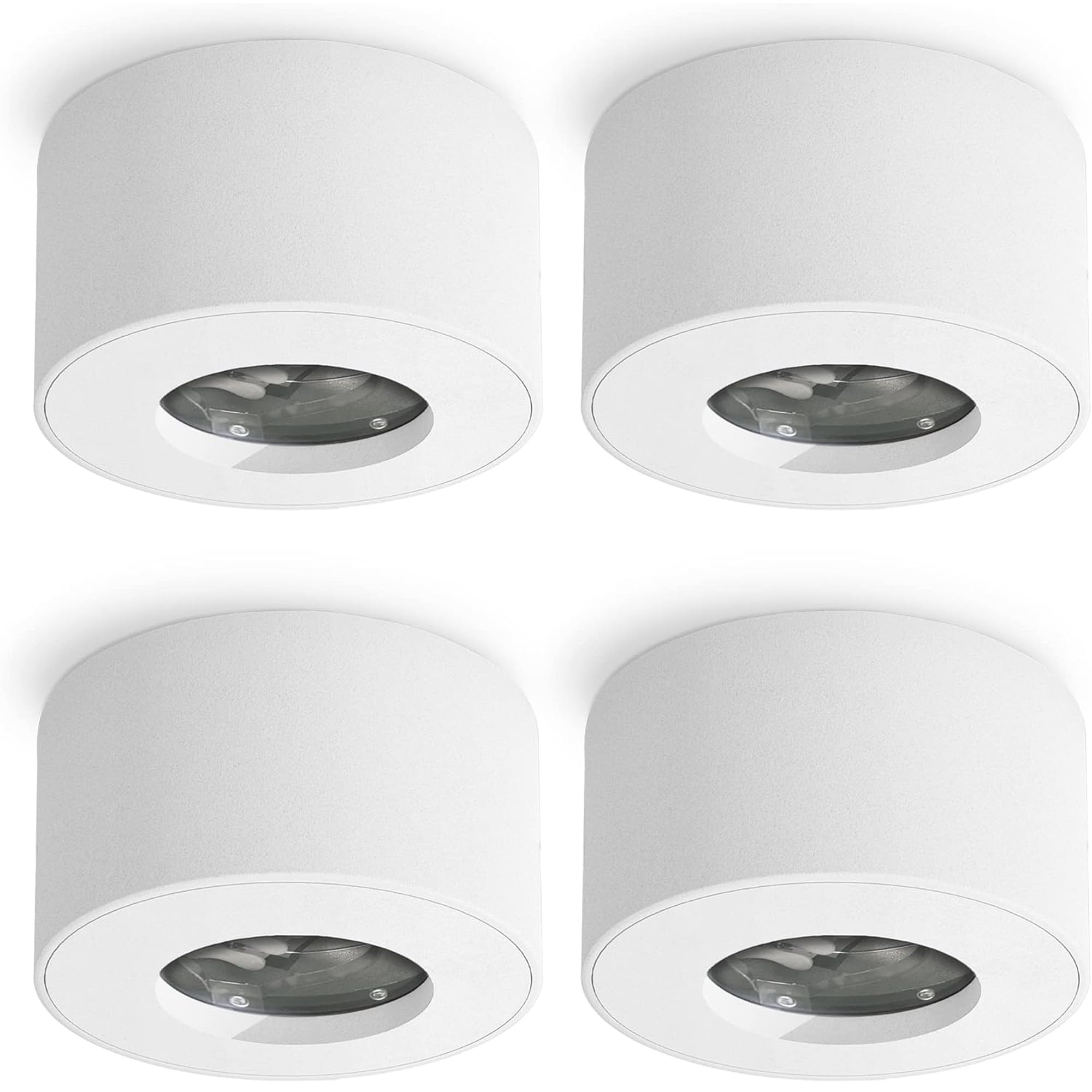 Spot plafond blanc IP44 compact Ø80 mm à montage en surface rapide - 7